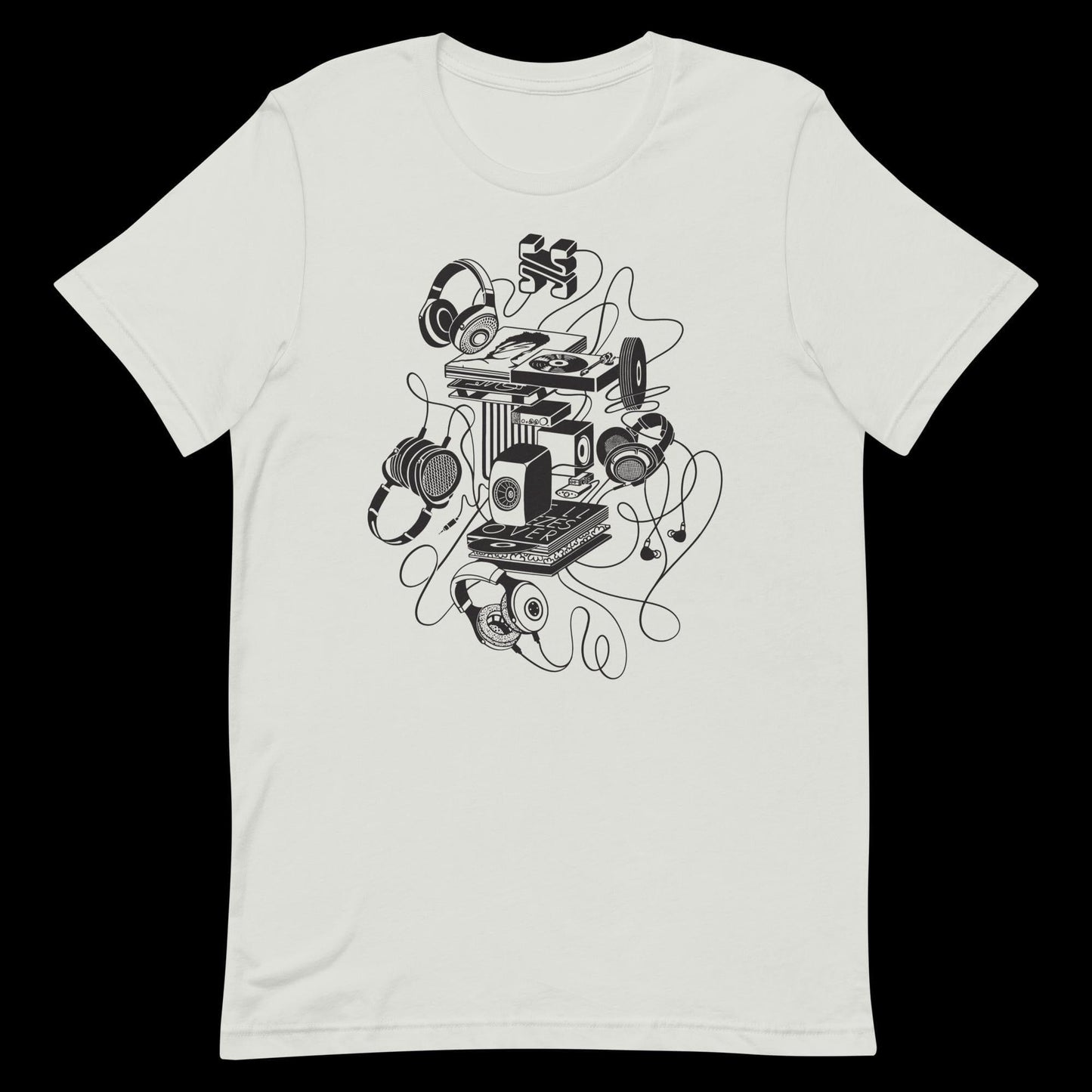 Tangle Tee Headphones.com Silver S